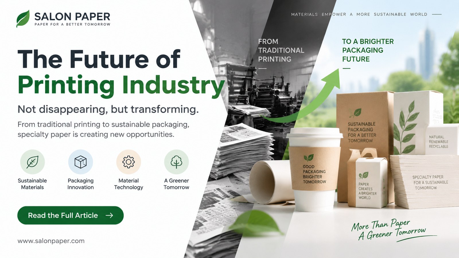 The Future of Printing Industry: specialty paper and sustainable packaging cover