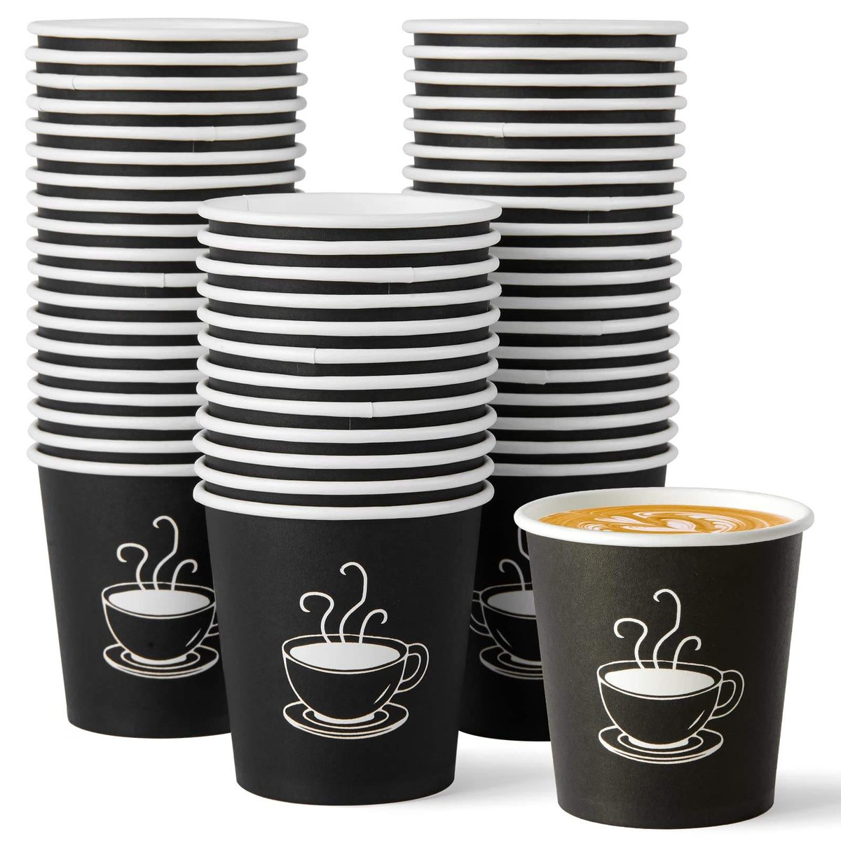 Digitally Printed Single Wall Paper Cups - Custom Logo Short Run 1000 to 50000 Pieces 4oz 8oz 12oz 16oz